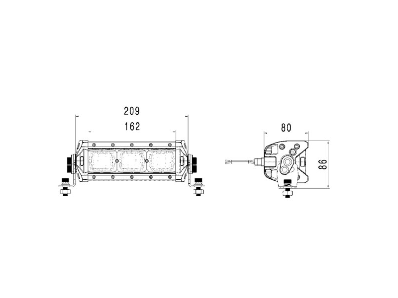 Hella LBX-220 LED-ramp 8” – 1000 lm, IP67, ECE R10, kompakt - Bilupplysningen