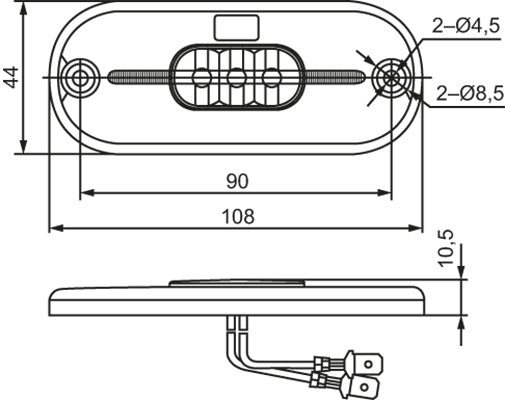 Hella Value Fit Baklykta 12v, LED, Oval, Reflex - Bilupplysningen