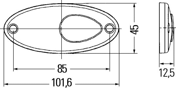 Hella Sidomarkeringslykta 12V LED - Bilupplysningen