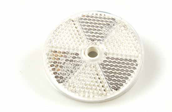 Reflex Vit Rund Ø60mm, Fästhål Ø6mm - Bilupplysningen