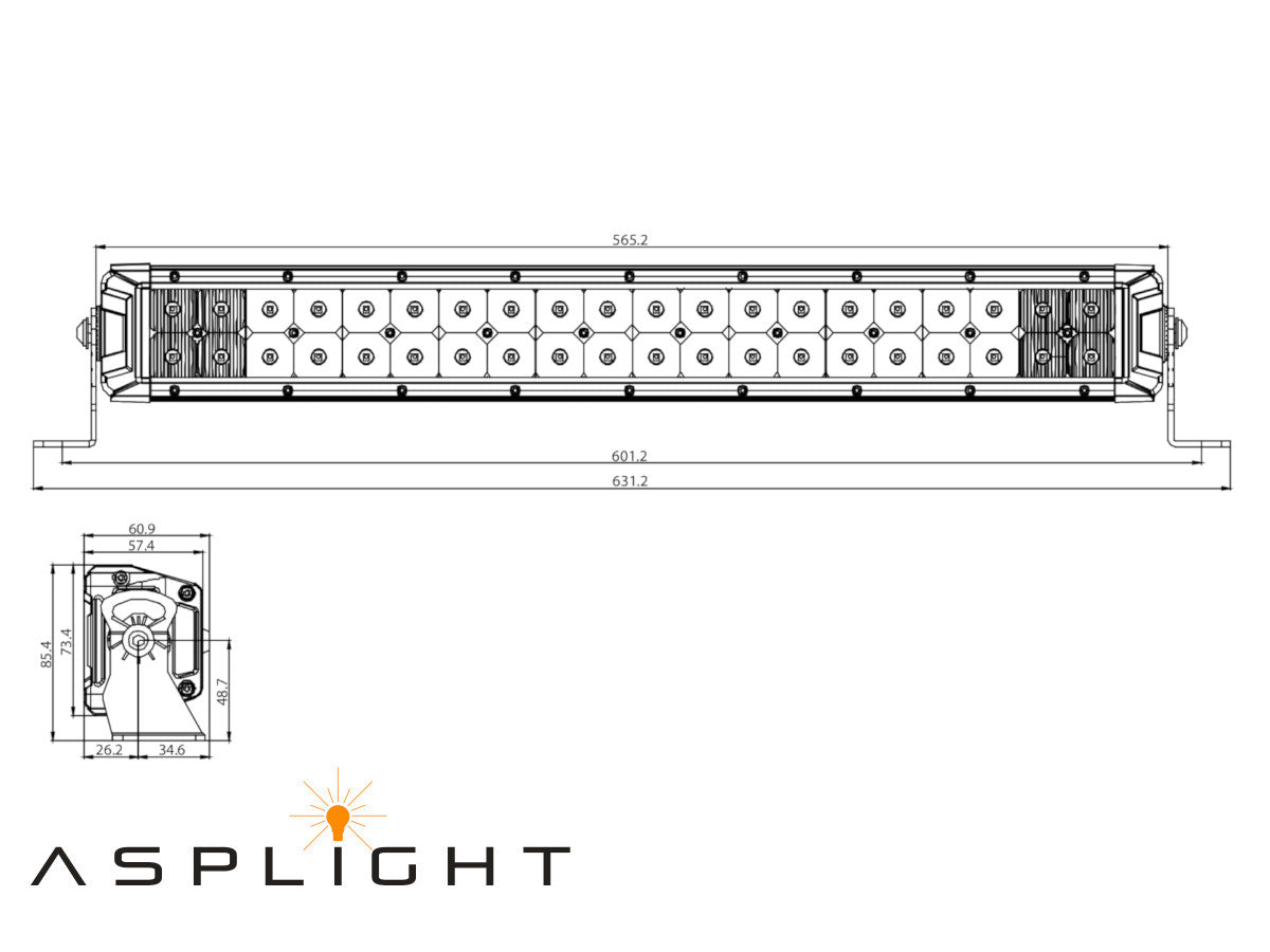 Asplight P8D LED-ramp – Kraftfull och kompakt med 550 meters räckvidd - Bilupplysningen