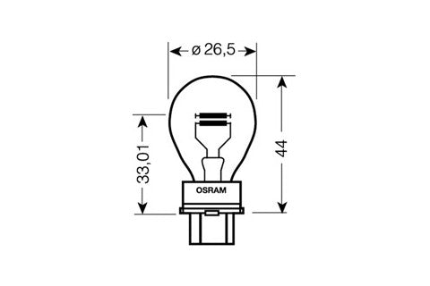 P27/7W (3157) Osram Halogen 12Volt - Bilupplysningen