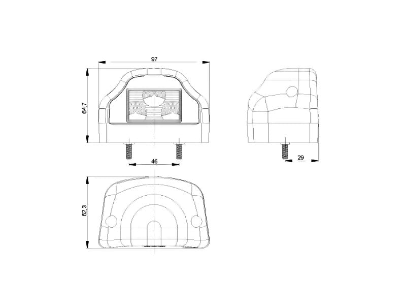 LED Nummerskyltsbelysning Stor - Bilupplysningen