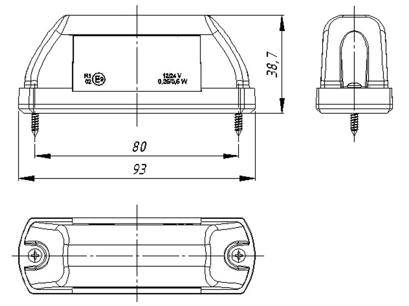 LED Nummerskyltsbelysning Liten - Bilupplysningen