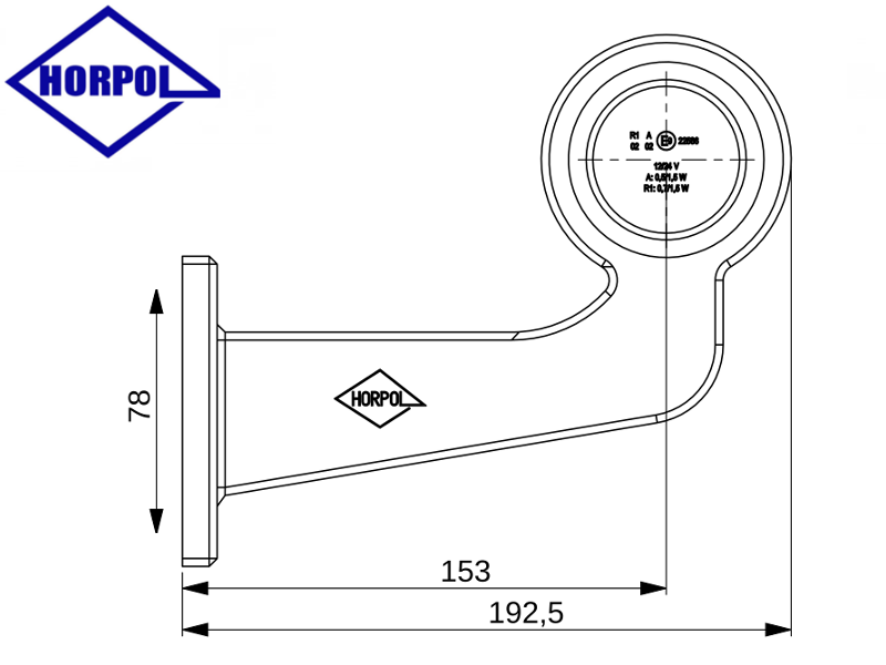 Kort gummiarm för LED markeringslykta - Bilupplysningen