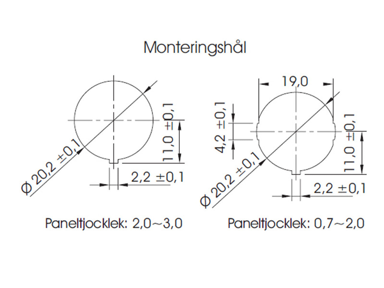 Väggströmbrytare för Rotationsljus (Gul lysdiod)