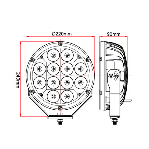 Viklight Oden 120W LED Extraljus 10320 lm – Spotljus med klassisk design & stenskottsskydd - Bilupplysningen