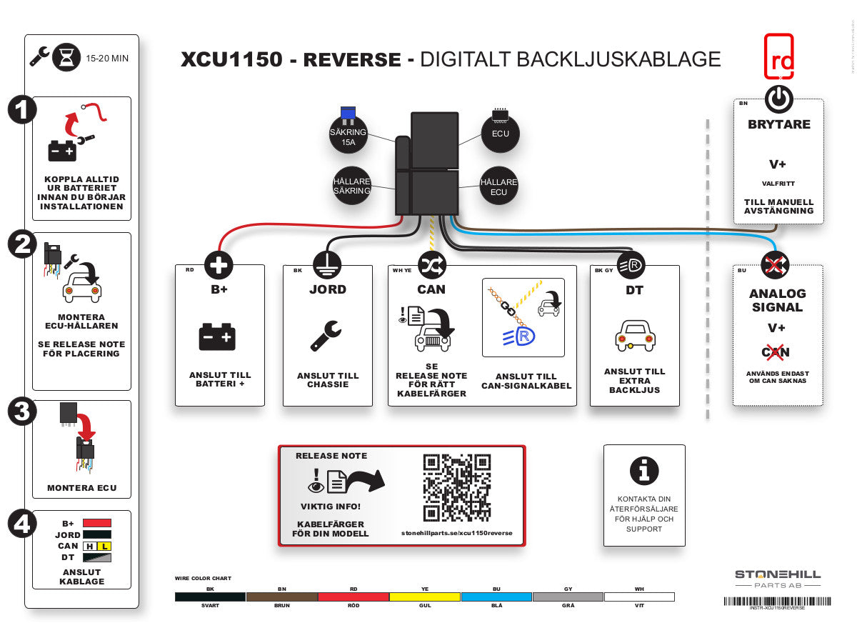 CAN-Backljuskablage Lightning XCU1150 - OBS 13A MAX - Bilupplysningen