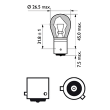 BAU15S Orange 10W halogen 12V - Bilupplysningen