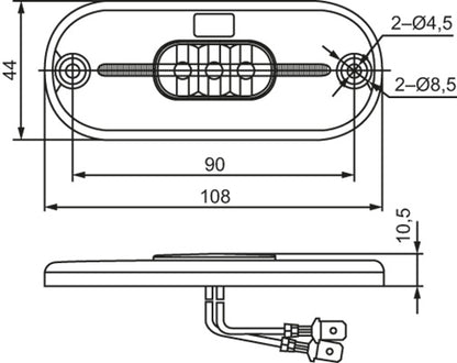 Hella Value Fit Baklykta 12v, LED, Oval, Reflex - Bilupplysningen