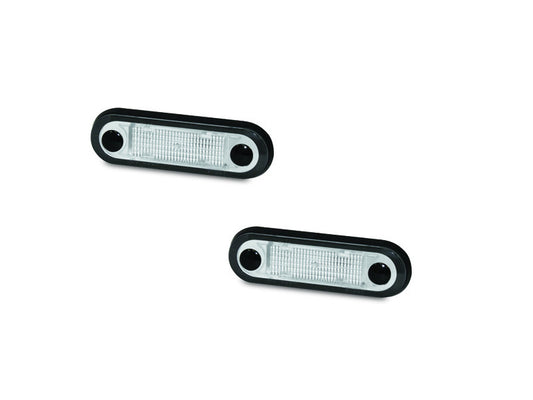 Hella LED Sidomarkeringslykta Gul Multivolt Klart Glas 2-Pack - Bilupplysningen