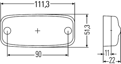 Hella Sidomarkeringslykta 12V LED - Bilupplysningen