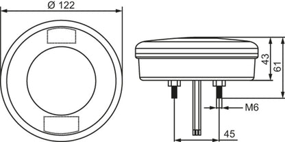 Hella Value Fit Dimbakljus 122mm LED 12-24v - Bilupplysningen