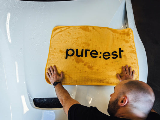 Pureest Stor Torkduk – Gul, 90x60 cm med våfflad textur