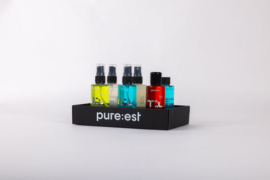 Pureest 6-pack med 100ml flaskor – allt i ett paket