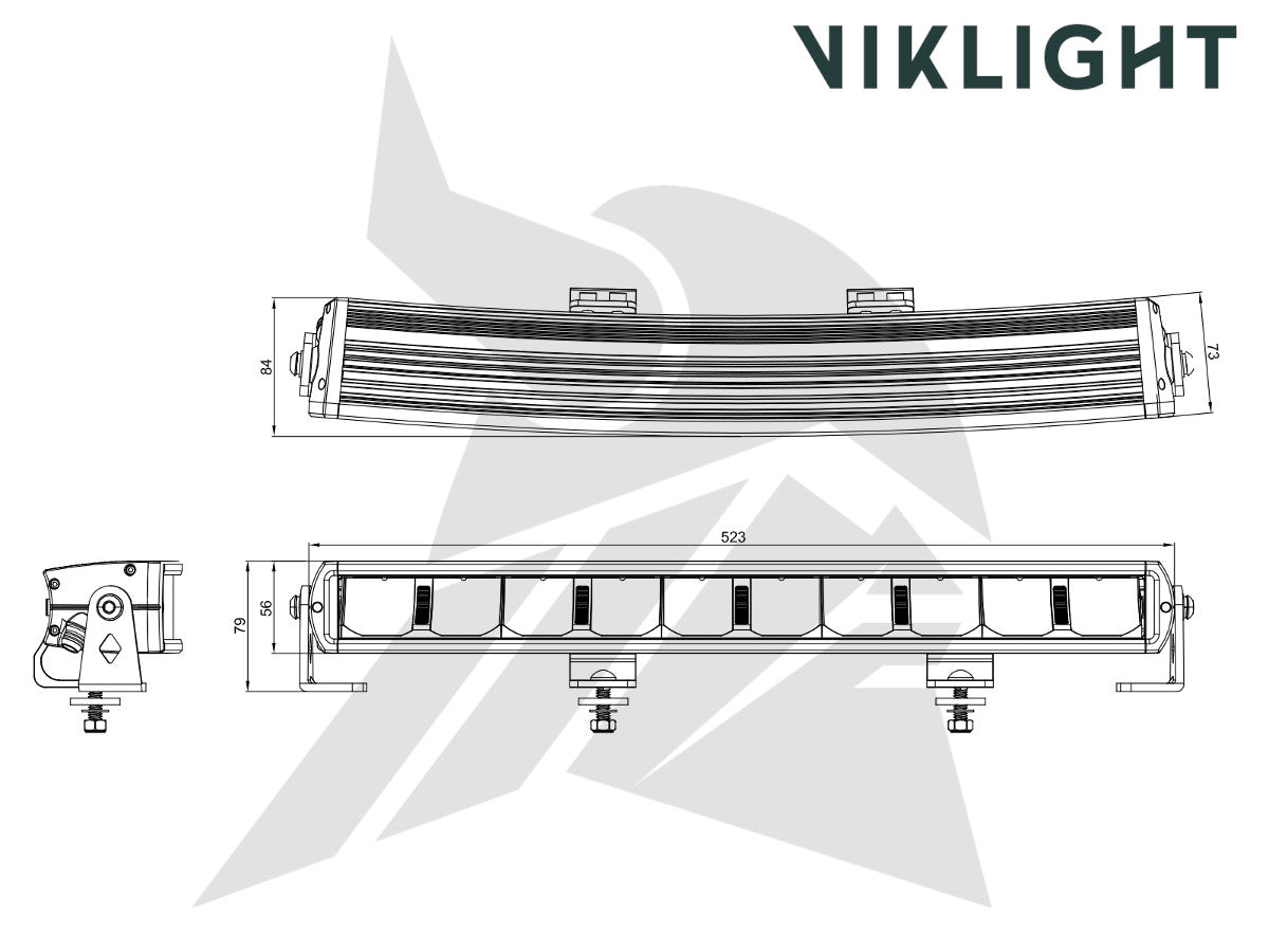 Viklight Tellus 20" 100W curved LED-ramp – E-märkt extraljus - Bilupplysningen