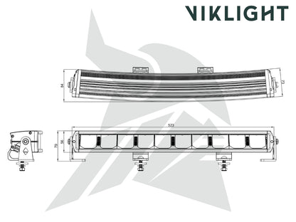Viklight Tellus 20" 100W curved LED-ramp – E-märkt extraljus - Bilupplysningen
