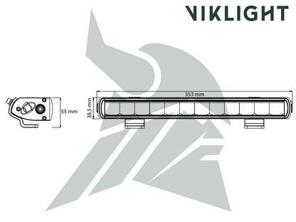 Viklight Ymer Pro 14" LED-ramp – 60W Extraljus, 470 m, IP68 & positionsljus - Bilupplysningen