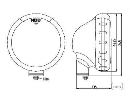 NBB Alpha 225 Halogen Extraljus 3-Pack – Med LED-positionsljus - Bilupplysningen