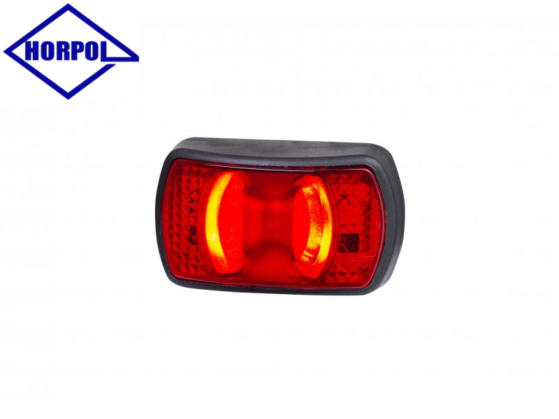 LED breddmarkeringsljus 71x42mm, rött sken - Bilupplysningen