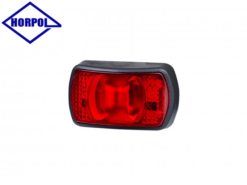 LED breddmarkeringsljus 71x42mm, rött sken - Bilupplysningen