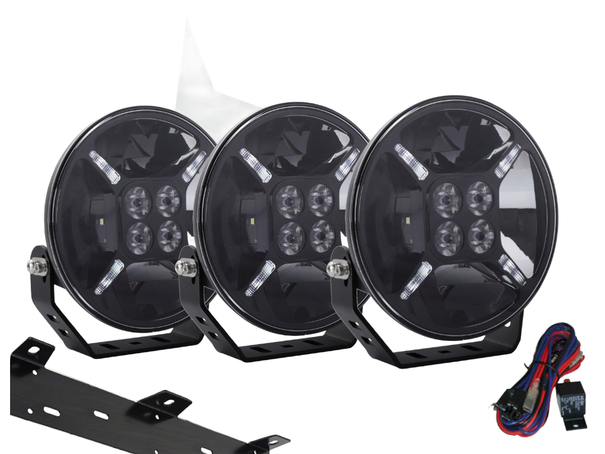 Extraljuspaket Viklight Nord 160W 22 cm LED – 3-pack med kablage & fäste - Bilupplysningen