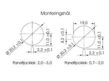 Väggströmbrytare för Rotationsljus (Gul lysdiod)