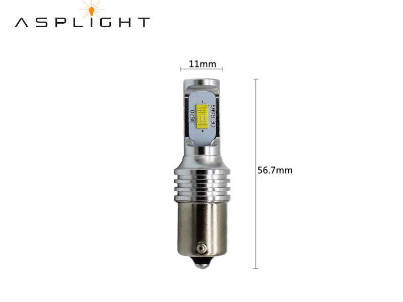 Asplight K1 High Power LED-Backljus CANBUS BA15S (1156) 2-pack - Bilupplysningen