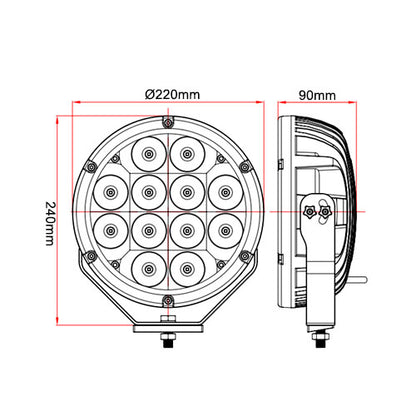 Viklight Oden 120W LED Extraljus 10320 lm – Spotljus med klassisk design & stenskottsskydd - Bilupplysningen