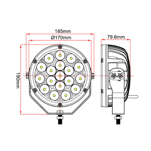 Viklight Oden 90W LED Extraljus 7740 lm – Spotljus - Bilupplysningen